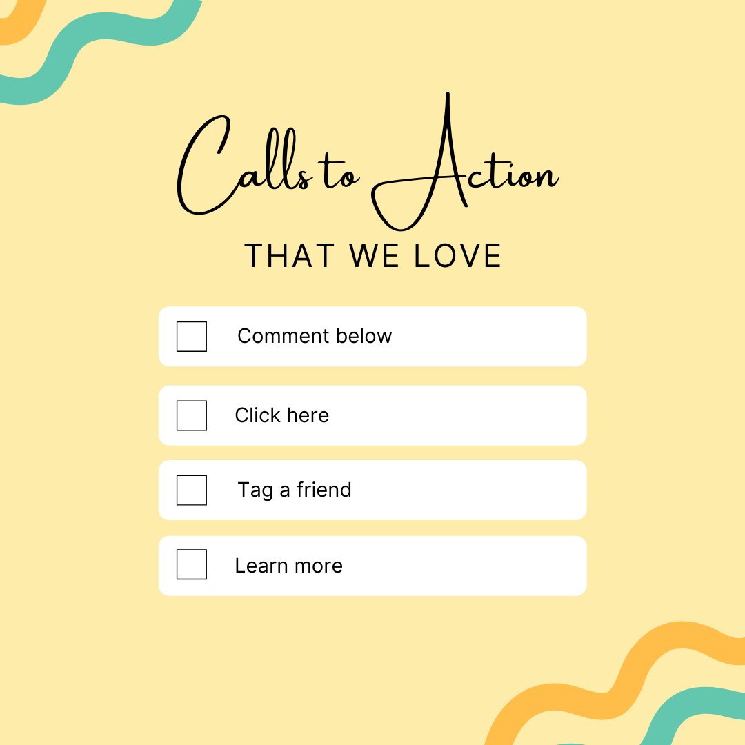 It's essential to use powerful #callstoaction. Talking from experience, they serve as a guide to your audience, which will result in an action in your posts.