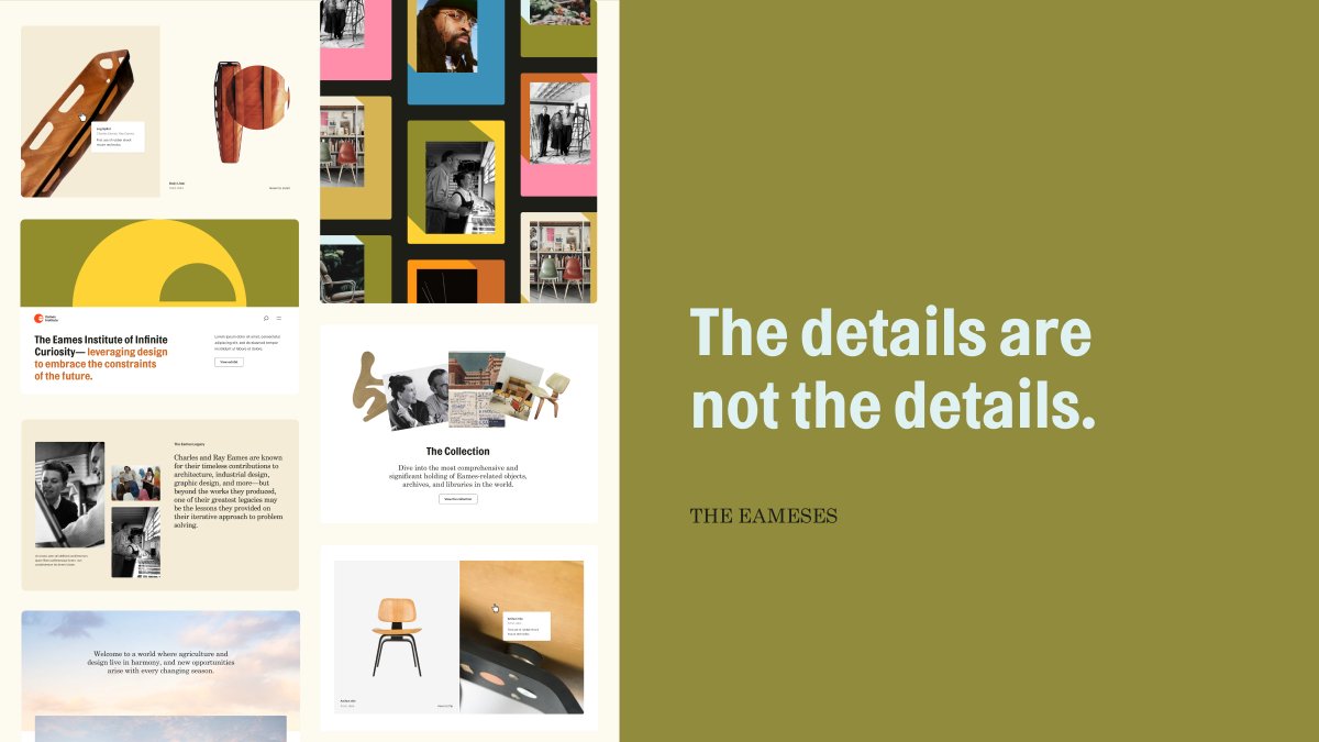 For the <a href="/eamesinstitute/">Eames Institute</a> we created a sensorial experience that will make you feel as if you're exploring the Collection in-person. You'll find unexpected interactions leading to infinite curiosity.

instrument.com/work/eames-ins…

Brand identity: <a href="/manualcreative/">M A N U A L</a>
Video: <a href="/FarmLeague/">Farm League</a>