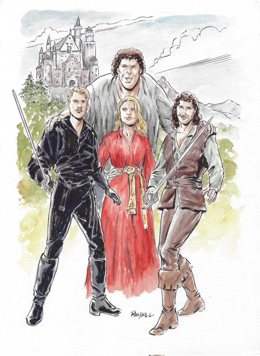 #AsYouWish! 2022 is the 35th anniversary of two favorites: The #PrincessBride and #Trekker by @Ron_Randall. Dear friend @Austin2844 combined them in an #inconceivable watercolor by Ron thru TrekkerKickstarter.com

#RobReiner #RobinWright #CaryElwes #MandyPatinkin #AndreTheGiant