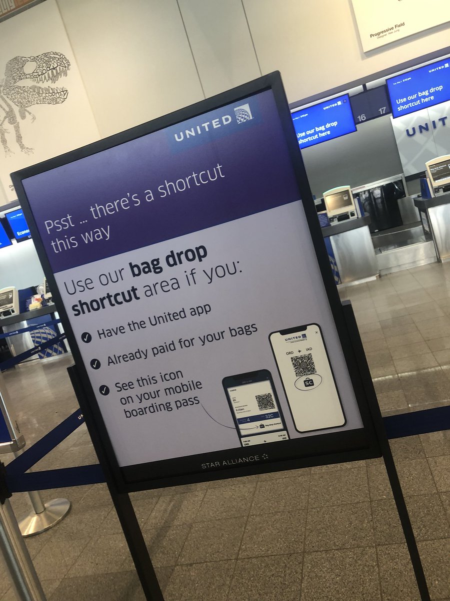 Cleveland was one of the first line stations to get up and rolling today with Bag Drop Shortcut. Love the additional option for our customers and team! <a href="/LouFarinaccio/">Lou Farinaccio</a> <a href="/BrianFKennedy/">Brian F. Kennedy</a> #beingunited