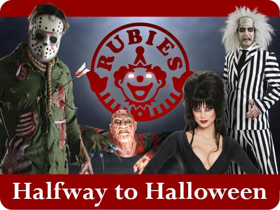 We’re officially #HalfwayToHalloween and we could not be more excited! RUBIES II has a wide range of costumes, accessories, makeup, décor and more ready to fright and delight you this #Halloween. Check out our Where to Buy page at rubies.com/online-retaile…

#RubiesCostumes