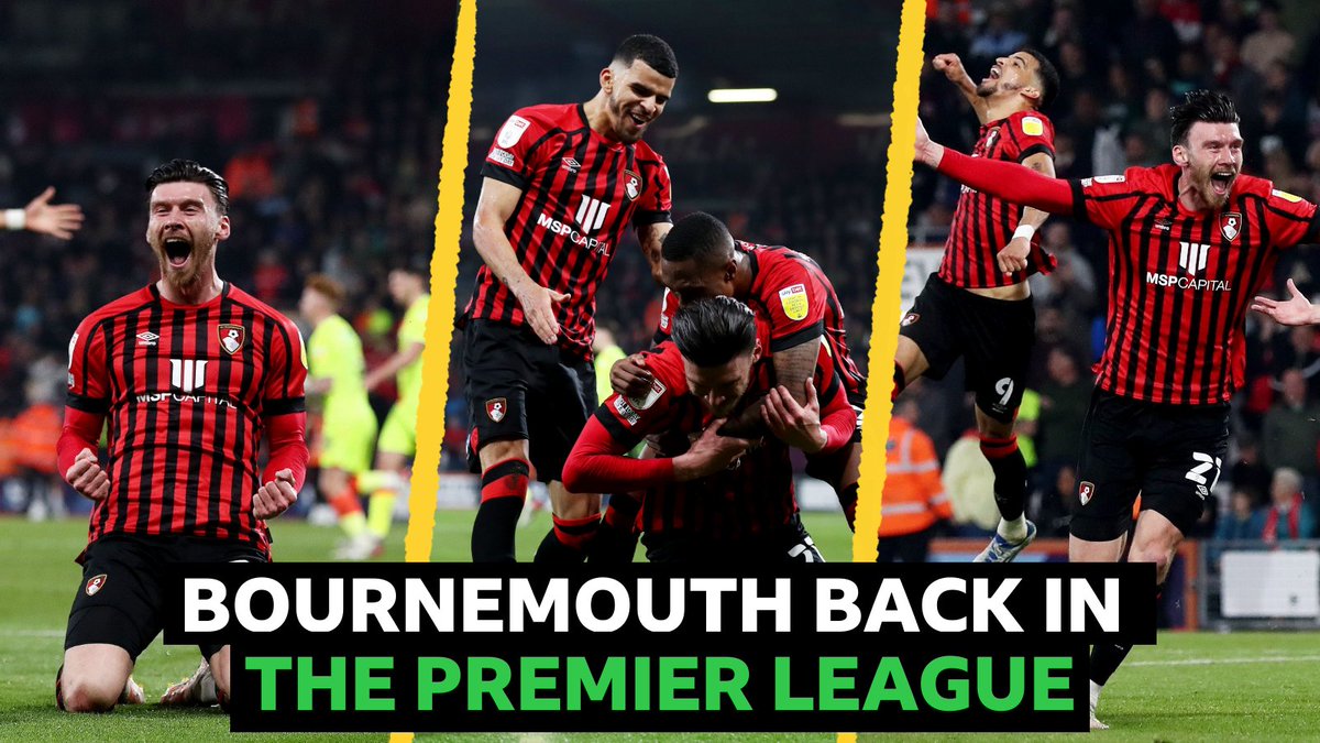 solentsport's tweet photo. ๐พ Bournemouth are back in the Premier League! #afcb ๐ https://t.co/03oRwDkX65