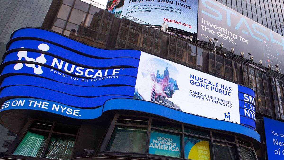 NuScale_Power's tweet photo. NuScale Has Gone Public. Carbon-free Energy. Power to the World.  #NYSECommunity $SMR https://t.co/QDg4zRNkV7