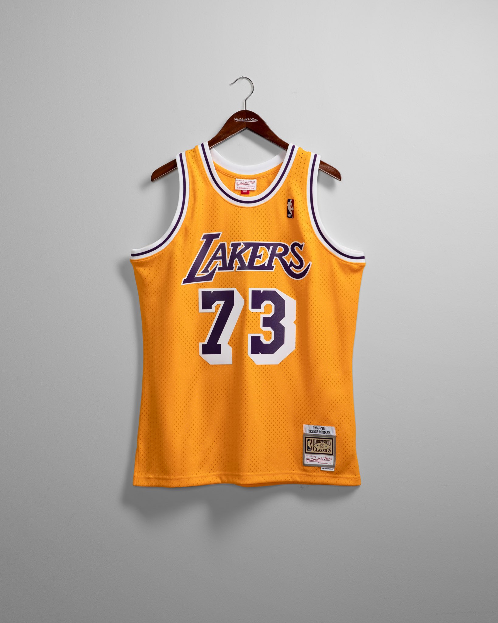 Mitchell & Ness Los Angeles Lakers Dennis Rodman #73 '98 -'99 Home Jer