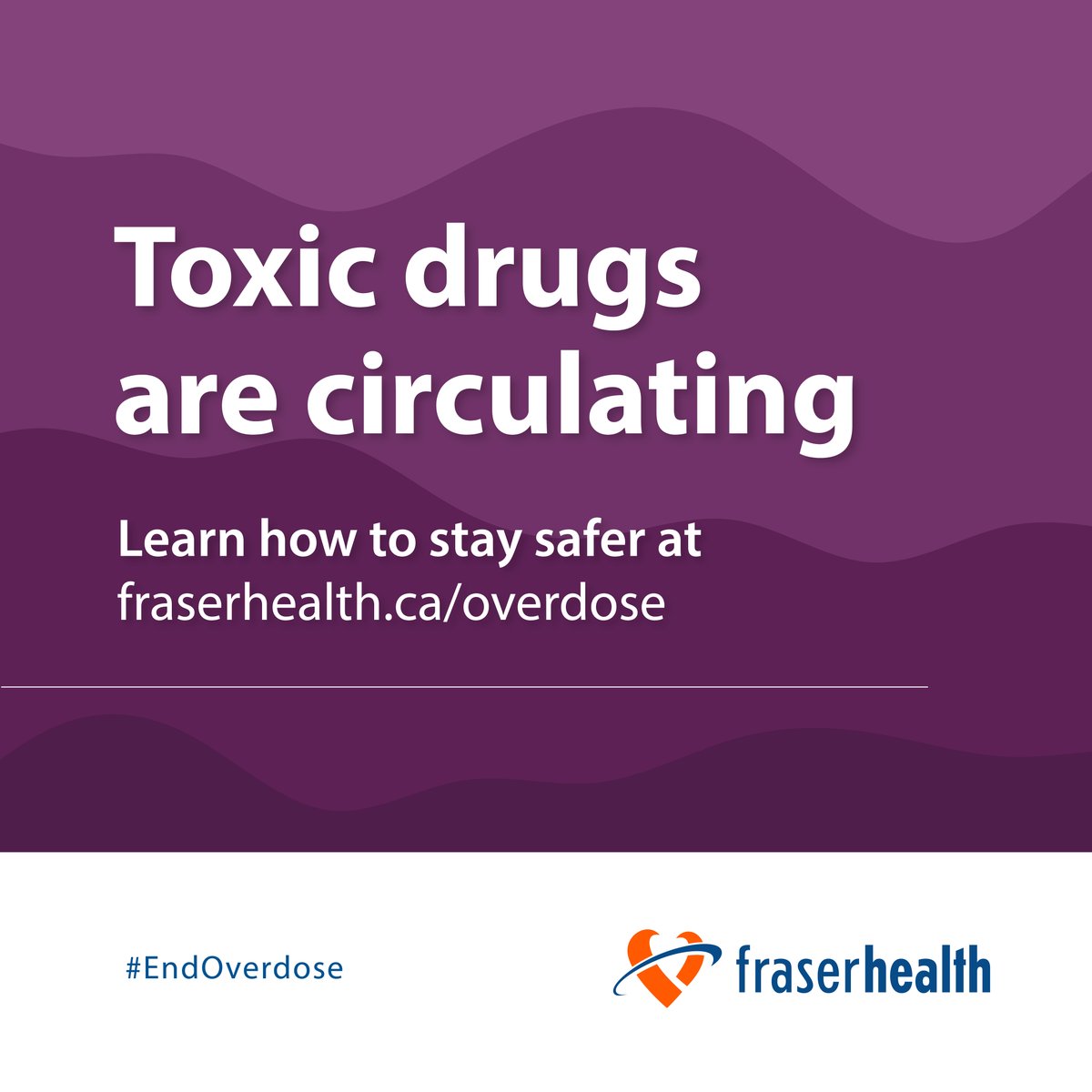 Toxic drugs are circulating. If you use drugs, stay safer. Visit a supervised consumption or overdose prevention site. Carry naloxone. And call 9-1-1 if you or someone else needs help. Learn more: ow.ly/EtZ150IYfyX #EndOverdose