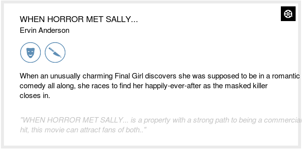 theblcklst's tweet image. WHEN HORROR MET SALLY... by Ervin Anderson was one of the best things our readers read last week. blcklst.com/members/script… #BlackListWeekendRead