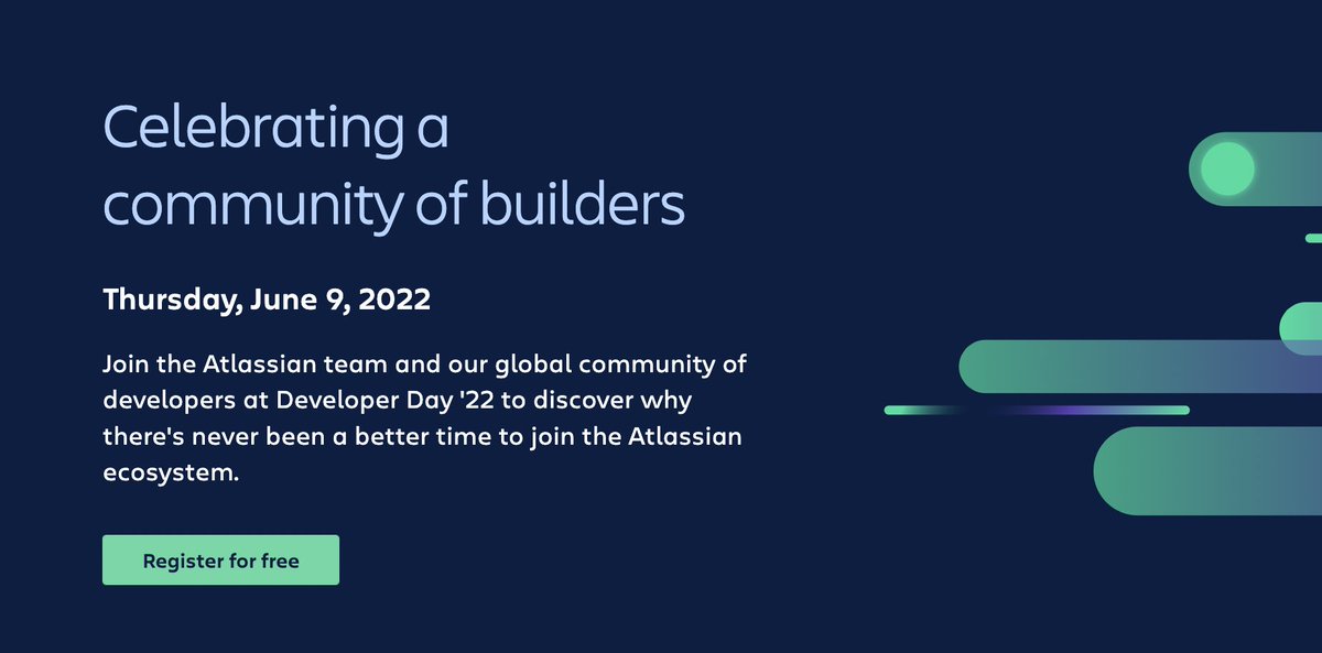 Ricksoft_Inc's tweet photo. The @Atlassian #DeveloperDay22 is happening on June 9th. Mark your calendar!
Whether you build apps for the #Marketplace, your own teams, or you started on your app development journey ─ Developer Day has something for you.
Register for free 👉 https://t.co/bI2gLGNl4r https://t.co/NPITwAehjX