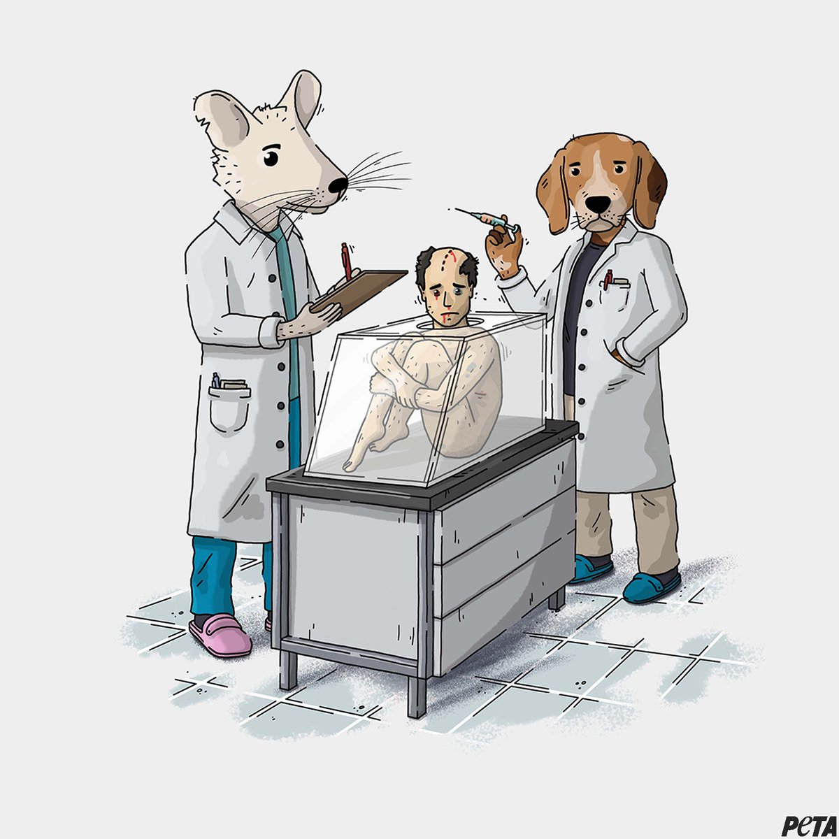 Imagine swapping places with one of the millions of animals tortured and killed in unnecessary experiments.