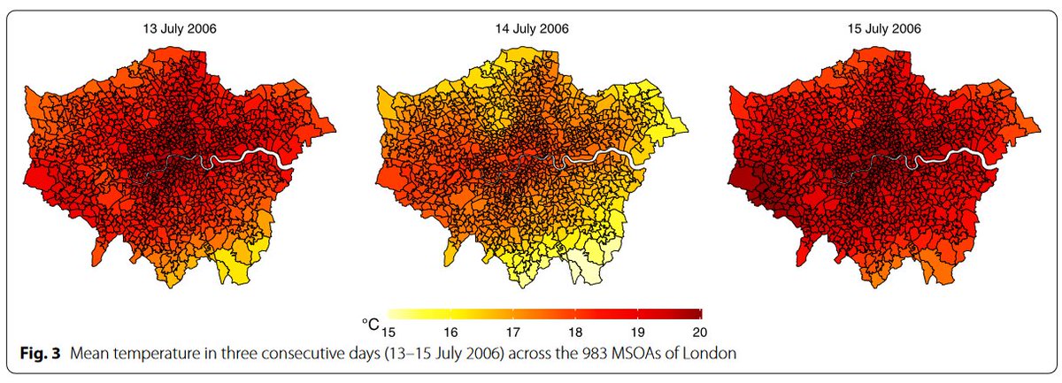 AGasparrini75's tweet photo. New tutorial on #CaseTimeSeries design for small-area analysis just published, with a case study on heat-mortality in London. With R code to fully reproduce GIS and modelling steps from original data. Article and material: https://t.co/VKkpPqdgzJ https://t.co/paSoYE5BP2