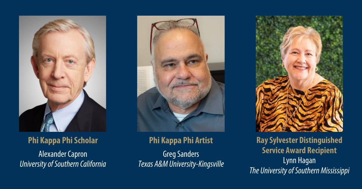 Phi Kappa Phi is excited to announce the recipients of its 2022 Artist, Scholar and Service awards. The awards honor individuals who have demonstrated the ideals of the Society through their lifelong activities, achievements and scholarship. Read more ➜ bit.ly/38CK1F7