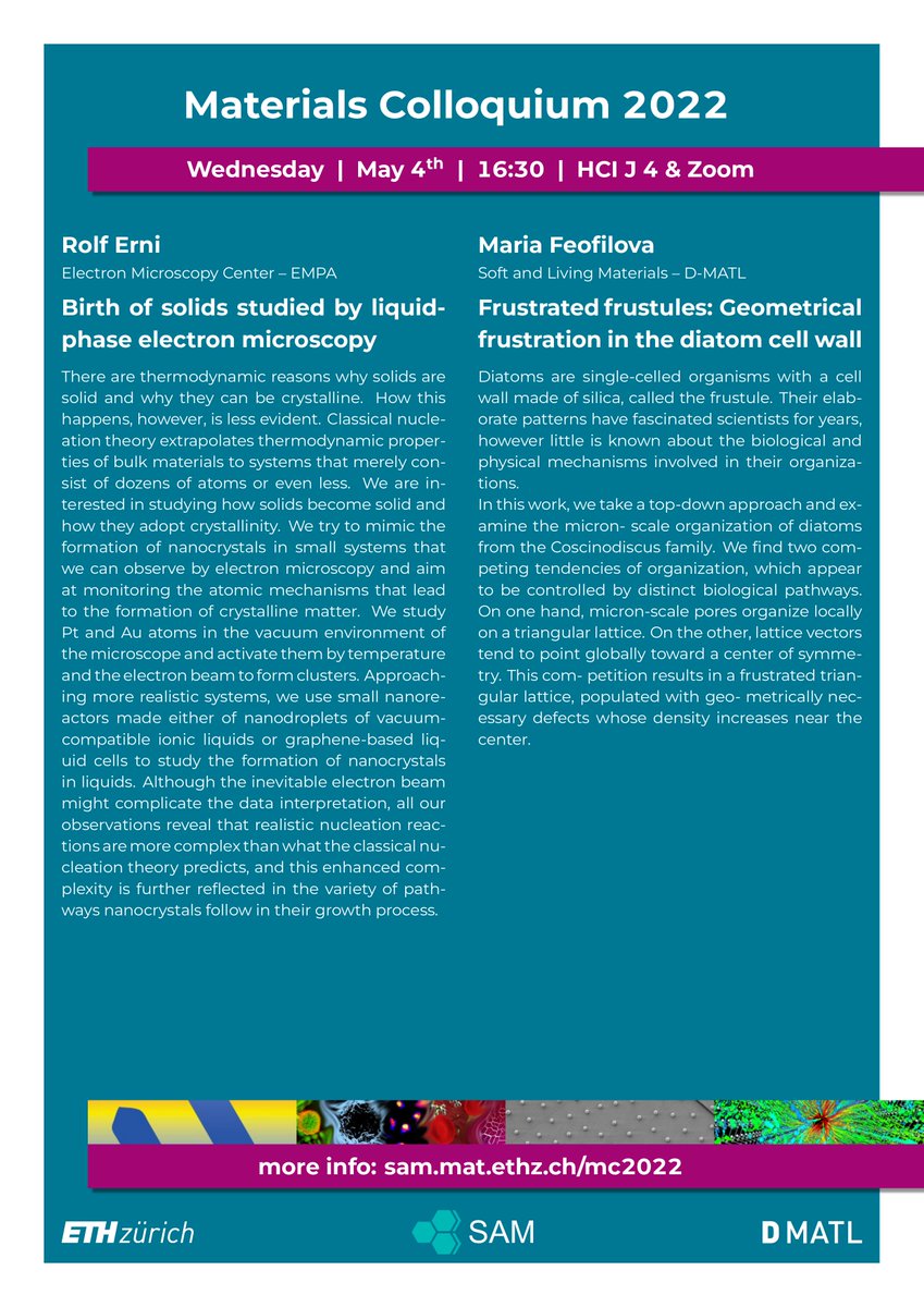 Scientific Staff Association at Dept. of Materials tweet media