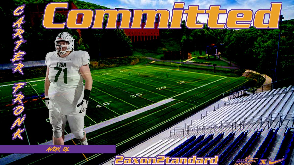 AUSaxonFootball's tweet image. Keeping the Avon pipeline flowing to Alfred🟣🟡
Welcome to The Family!!!
#2axon2tandard⚔️