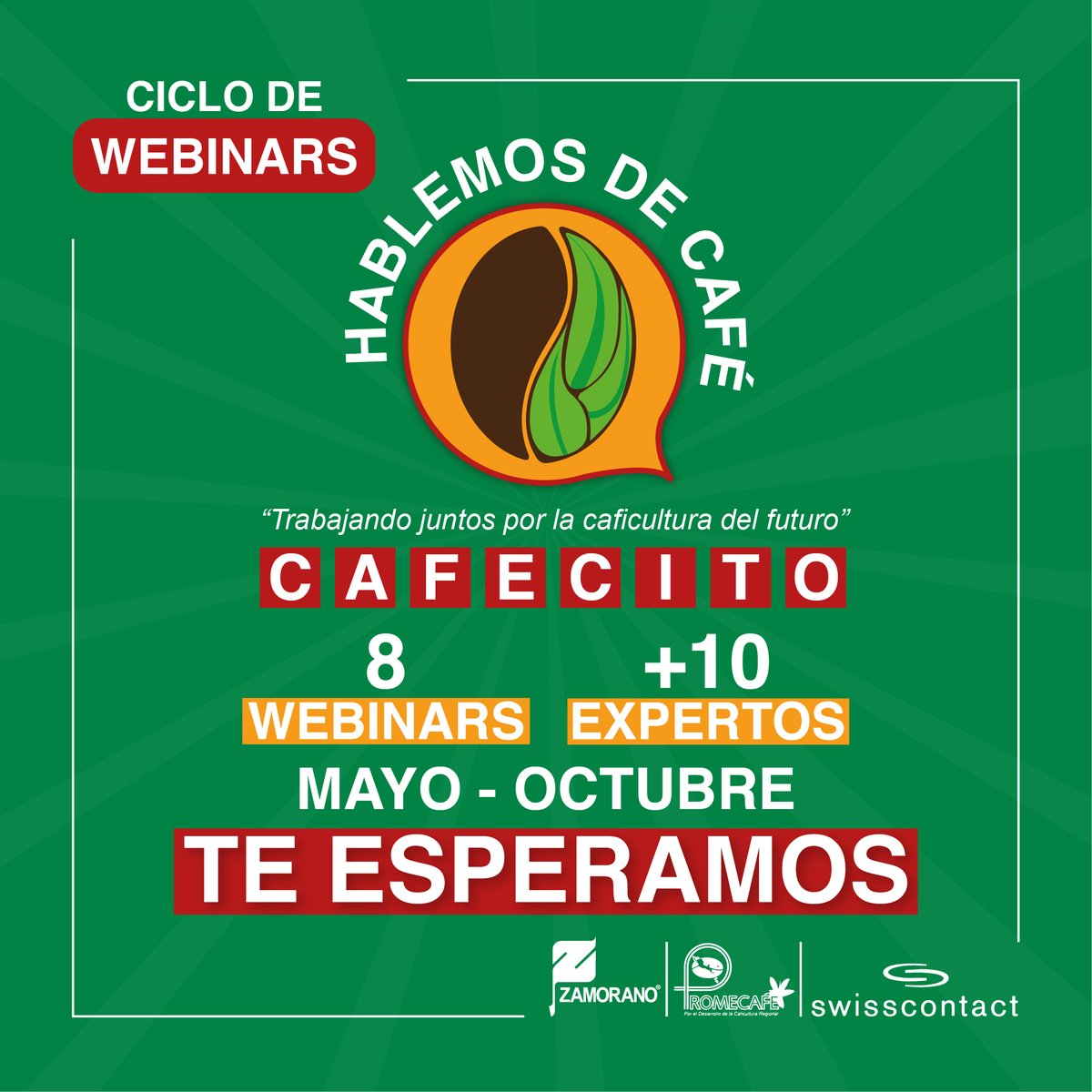 ZamoranoHN's tweet photo. Acompaña a Zamorano en este ciclo de Webinars “Hablemos de café: Trabajando juntos por la caficultura del futuro” en la que más de 10 expertos hablarán sobre los avances en la caficultura, desde su cultivo, fermentación, comercialización y oportunidades en el sector. https://t.co/d42blCtzLP