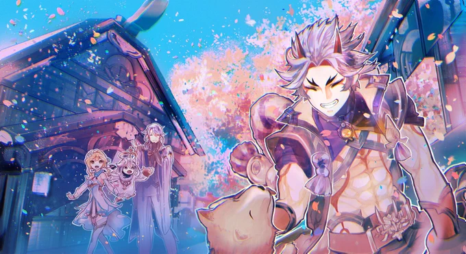 ツイッター上がれなかった間にちまちま描いてましたやつです。現実は桜散っちゃいましたけど稲妻なら万年桜楽しめるんですよねぇ…

#原神 #GenshinImpact #aratakiitto #荒瀧一斗 