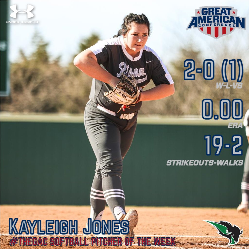 #theGAC 🥎 Week 13 Awards: Player - Hannah Franklin, 1B, Southwestern Oklahoma State; Pitcher - Kayleigh Jones, RHP, Oklahoma Baptist