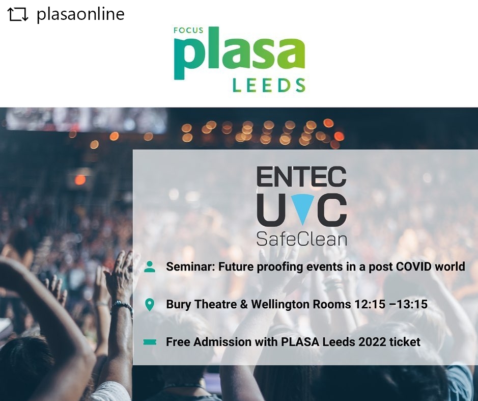 enteclive's tweet photo. Just one week to go until our 1hr @UVCSafeClean seminar at #PLASALeeds2022.
Register with the link in the comments below.👇
---------------------------------
#TheShowMustGoOn 
#Cleanair 
#UVC 
#UVCLight https://t.co/IjBOzPlIPc