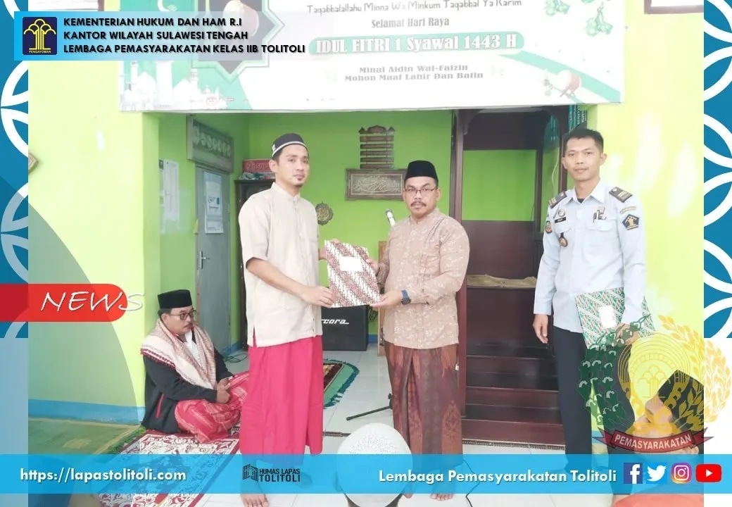 kemenkumsulteng's tweet photo. Kanwil Kemenkumham Sulteng: Pemberian Remisi di Lembaga Pemasyarakatan Kelas IIB Tolitoli.

@DITJEN_PAS @Kemenkumham_RI 
#KemenkumhamSulteng
#KumhamPasti
#KemenkumhamPastiProduktif
#BerAKHLAK
#banggamelayanibangsa https://t.co/CABBIBDTzi