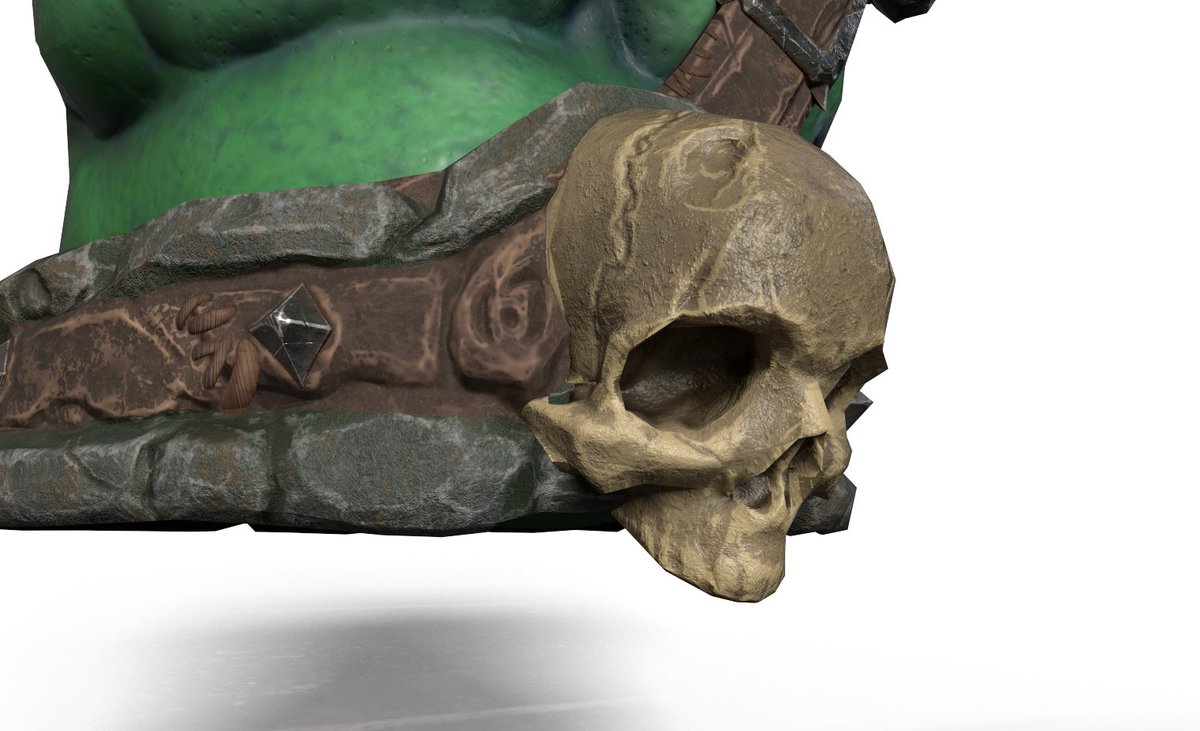GamerDevp's tweet photo. Segundo Trabajo de Texturizado (PBR Metallic/Roughness), esta vez un orco tipo Blizzard. En este trabajo he realizado solo el texturizado, el modelo fue obtenido, de los recursos del curso de texturizado de Odin3D. https://t.co/7zKgKEJPaW