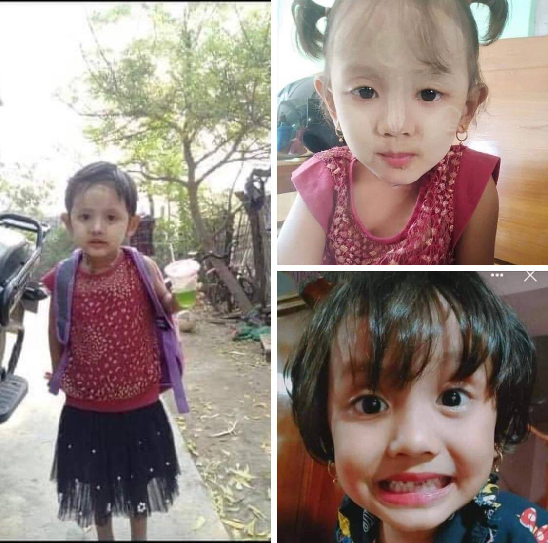 Ma Shaki, a 4 yo child was abducted as a hostage by monstrous junta troops today as they couldn’t find her father who has participated in CDM and peaceful education strike in Kyaukse tsp. #2022May3Coup #SaveLivesUnderInterrogation #WhatsHappeningInMyanmar