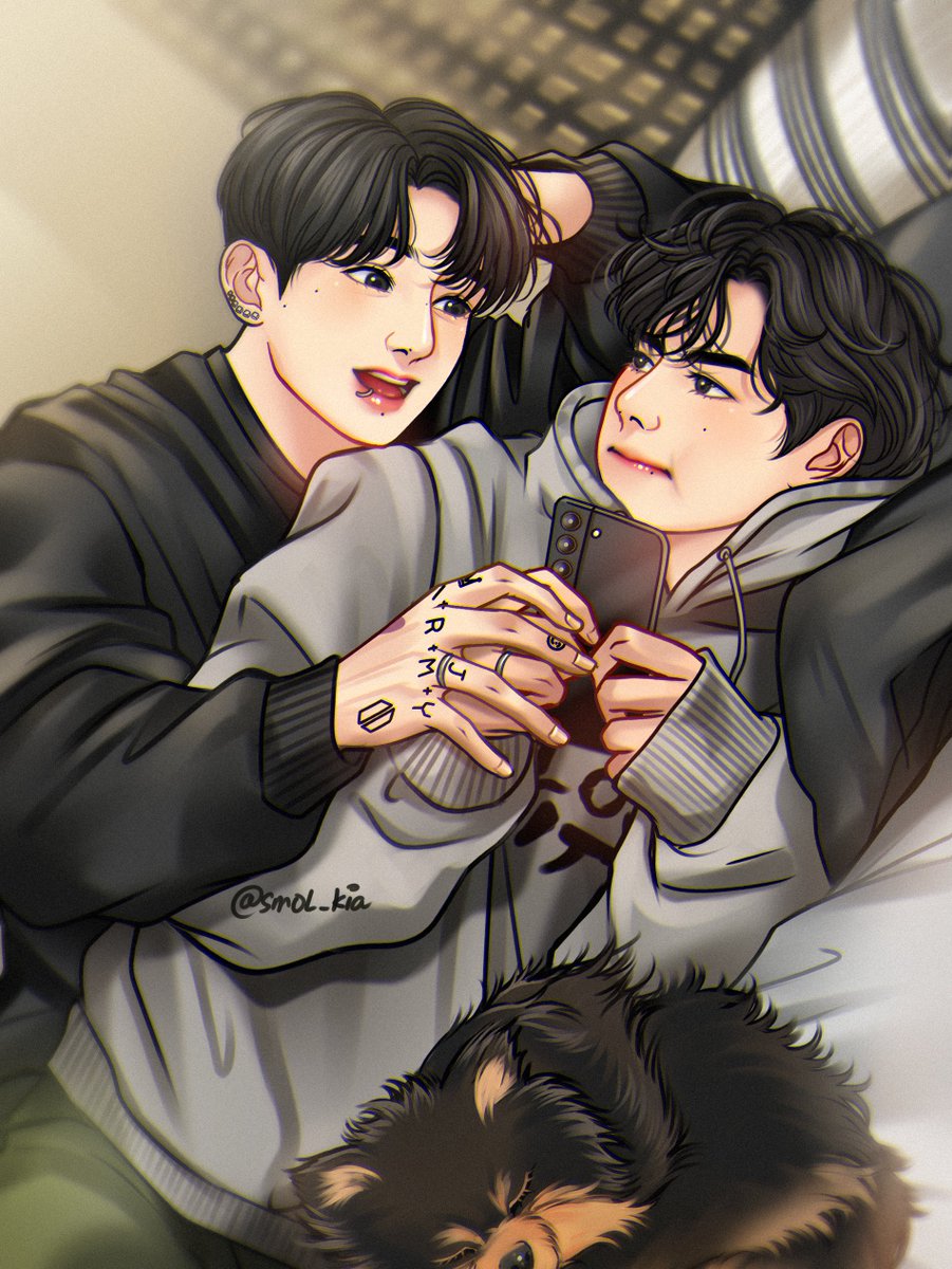 「🐻: Where can I find the replies?
🐰: Ta」|기아のイラスト