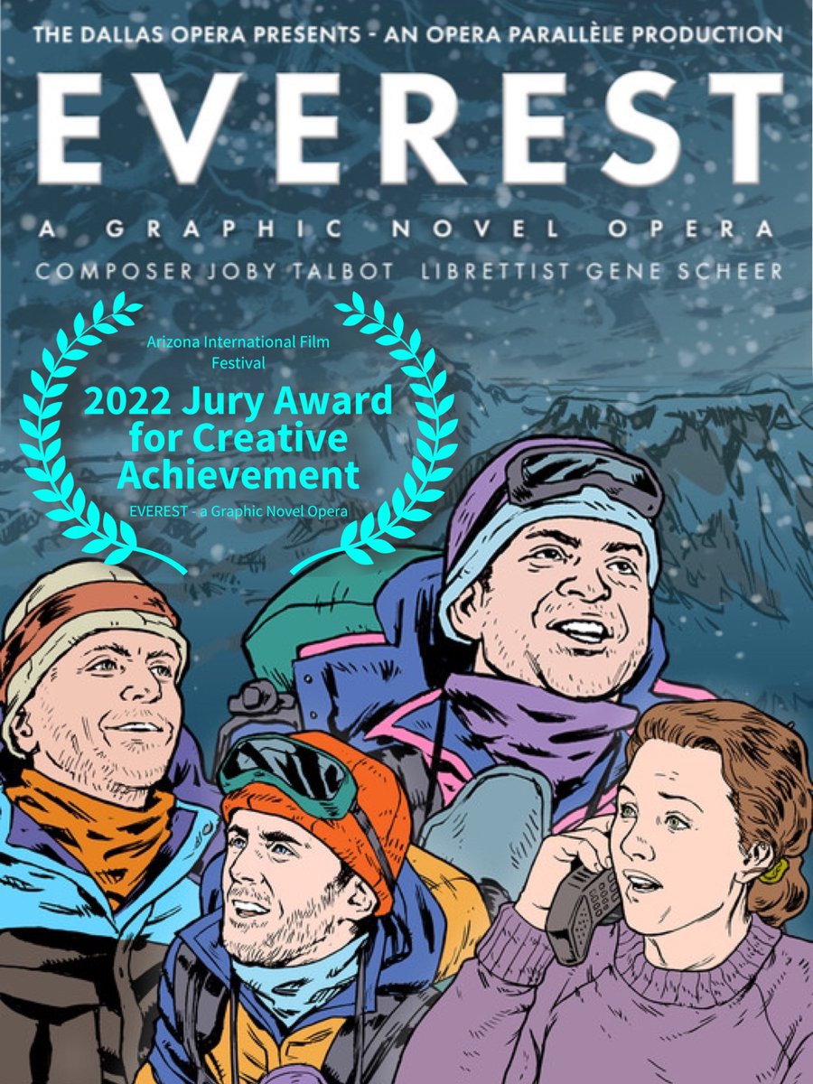 ngranner's tweet photo. I feel like the real reward was for EVEREST to be selected by @AZFilmFest - Opera for the people. It’s gonna take a lot more work for the industry to really enter into the film community. But it’s SO worth it! #Grateful #Everest #operafilm #graphicart #tintin https://t.co/cwJyHQvDBa