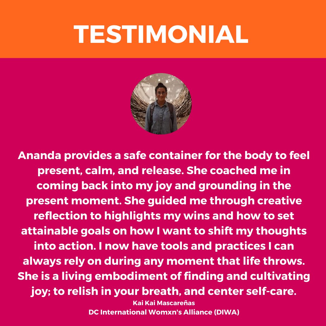 Inspiring + in-powering people to be present, well &amp; their REAL SELVES helps me answer my divine calling as a Thriving Mindfully Coach &amp; author. Check out how I support my client Kai Kai. Ready to receive my support? Join the Thriving Mindfully Academy: anandaleeke.com/academy.