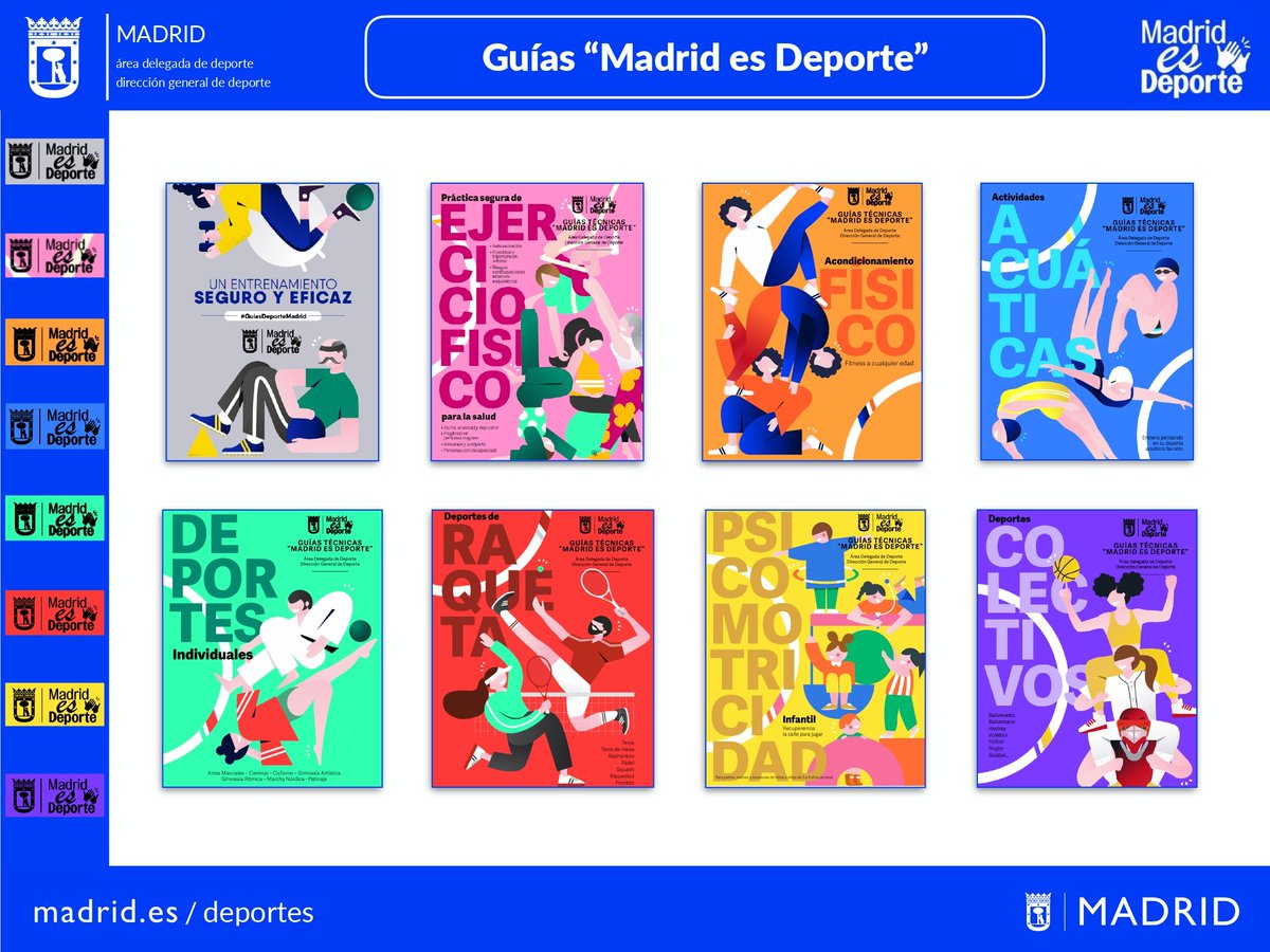 #GuíasDeporteMadrid desde el 
<a href="/MADRID/">Ayuntamiento Madrid</a>, la Dirección General de Deporte y los #Distritos, han elaborado un catálogo de publicaciones técnicas deportivas, para la práctica deportiva con sesiones de ejercicios. ¡No te lo pierdas! #MadridEsJoven
Más info: cutt.ly/MadridEsDeporte