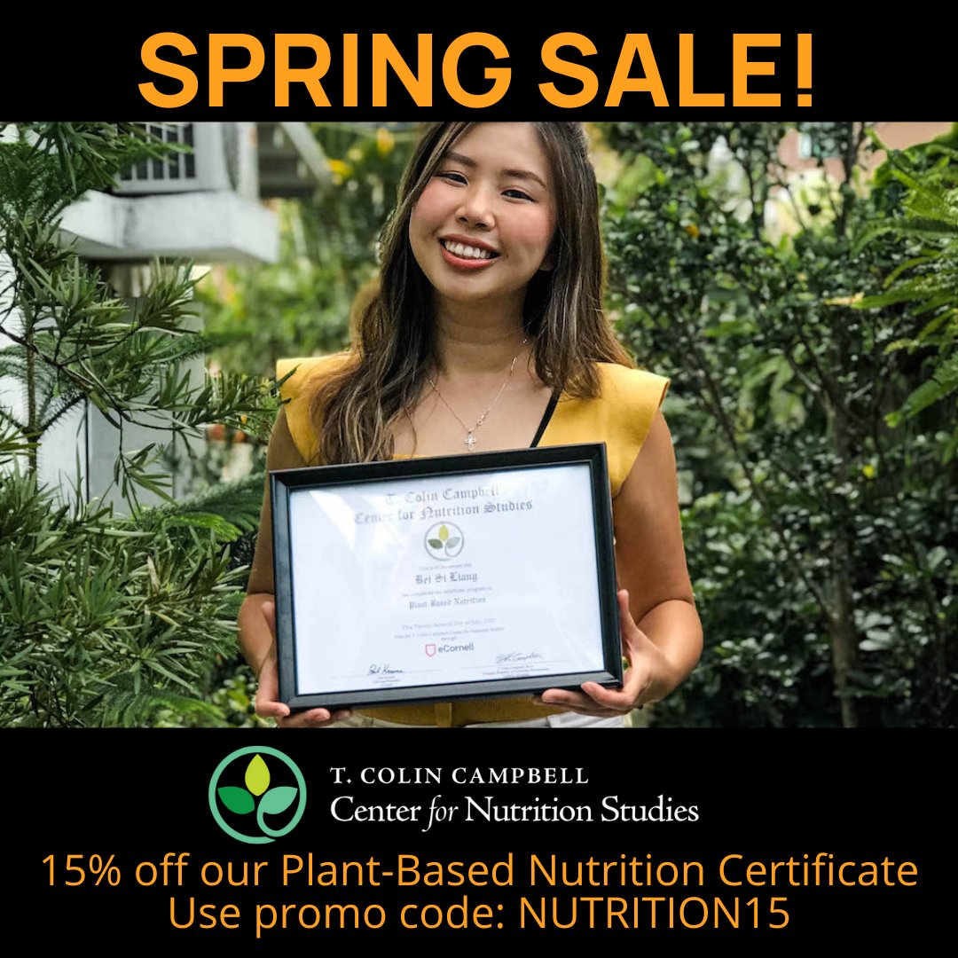 Nutrition on Twitter: "Our SPRING SALE is here! Don't out on off our Plant-Based Nutrition Certificate - only valid through May 31. Register now: https://t.co/naTcKfvHRJ https://t.co/hfamw8fx2X" / Twitter