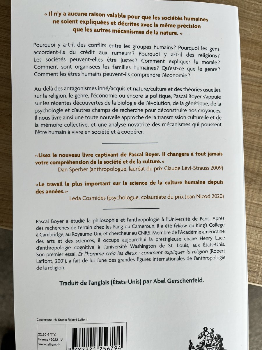 GabZaf's tweet image. Voici l’un des ouvrages les plus importants sur les sociétés humaines. Au delà des antagonismes inné/acquis et nature/culture, il interroge notre conception du déterminisme en répondant à des questions brûlantes d’actualité. Brillant. Parution le 19/05 👉 bit.ly/3kBvQ5S