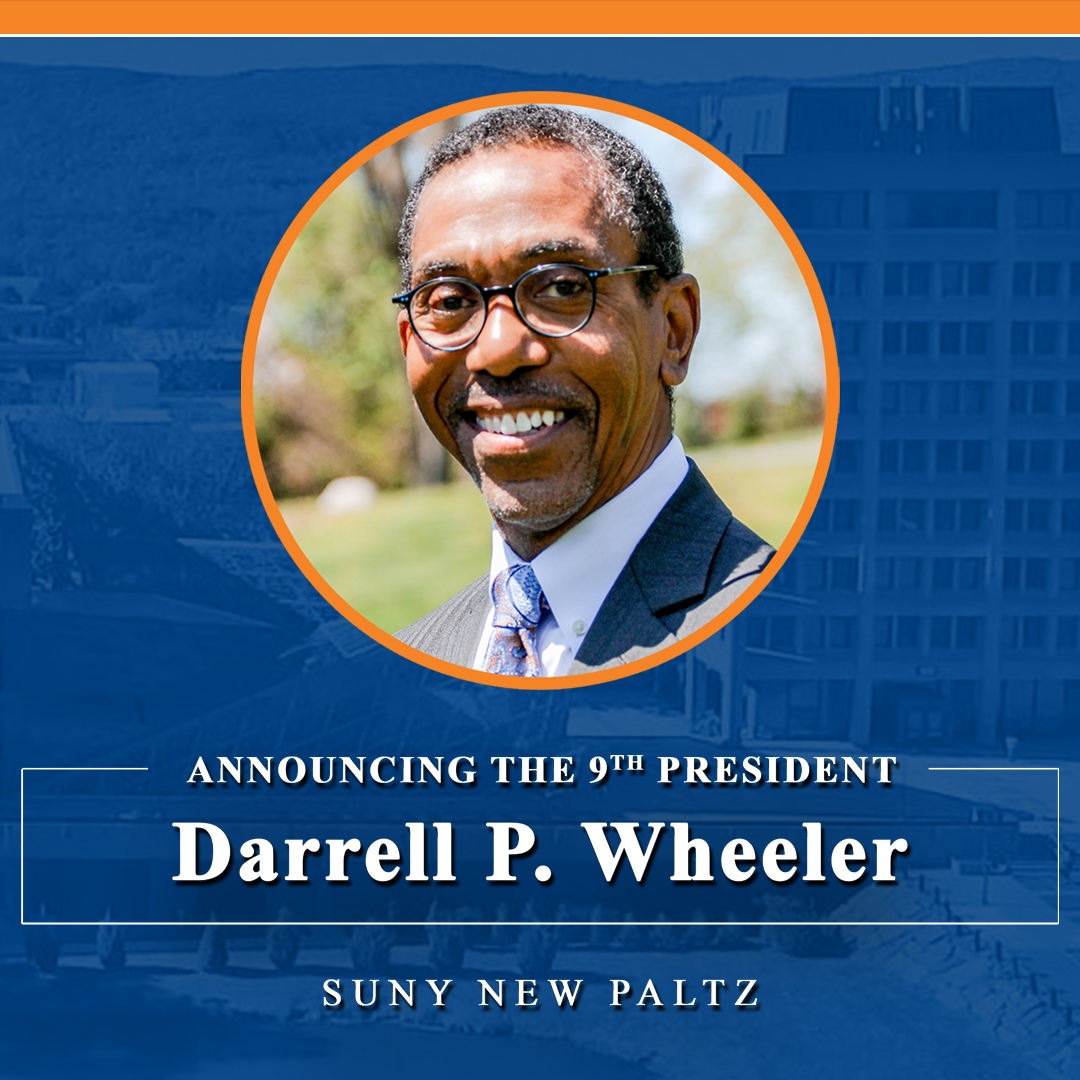 newpaltz's tweet photo. SUNY Board of Trustees appoints Dr. Darrell P. Wheeler as the next President of SUNY New Paltz. https://t.co/TbF18v0X0P #NPsocial #NewPaltz #SUNYNewPaltz #SUNY #NPalumni https://t.co/aydKvZVDGg
