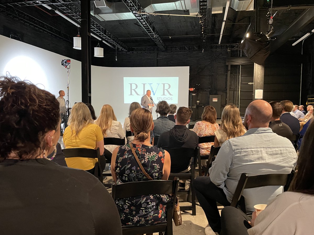 knoxchamber's tweet photo. Thank you to the Premier Partners that joined us at @RIVRMedia this morning! We got to learn about the capabilities of the newly-renovated and expanded RIVR Studios and their footprint in Knoxville. Learn more: https://t.co/zolUywzB0e https://t.co/GUoeBqQYbj