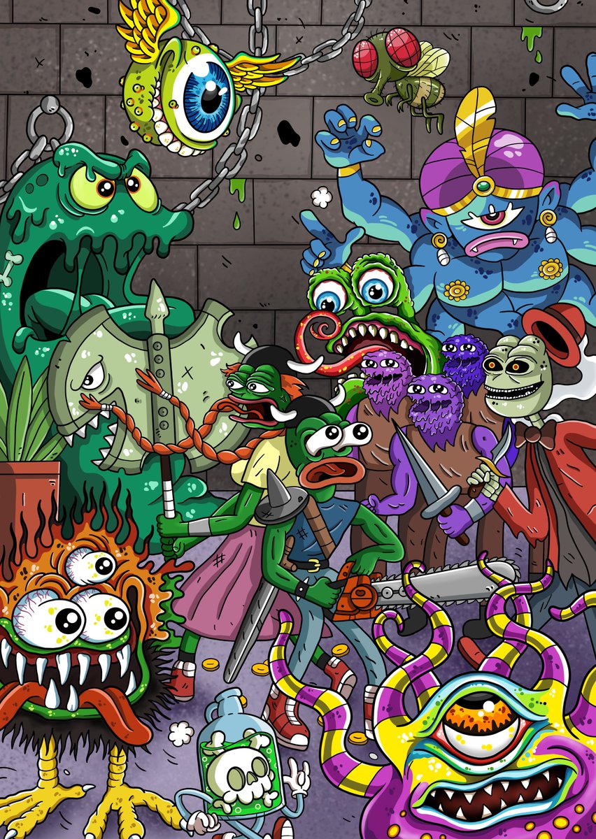 👺 Pepe vs Monsters by <a href="/GudvinTattoo/">GudvinArt_NFT</a> 👹