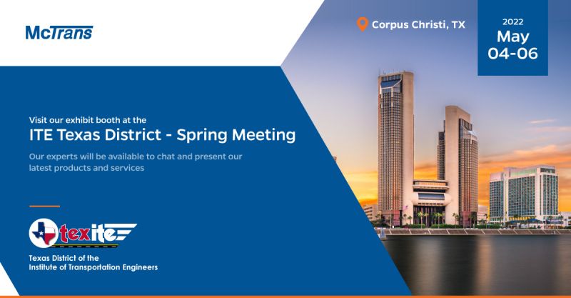 McTransCenter's tweet photo. We are excited to meet you in #TexITE Spring Meeting in Corpus Christi this week.
#ITE #McTransCenter #UFTI #HighwayCapacitySoftware #TSIS_CORSIM #HighwayCapacityManual #HighwaySafetySoftware https://t.co/IR71RDr6kr