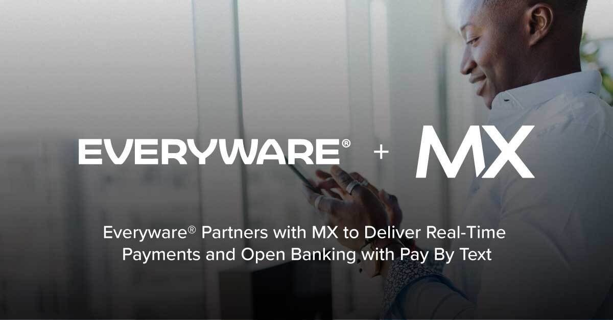 mX's tweet photo. We are proud to partner with @EverywareApp to deliver real-time payments and open banking with Pay-By-Text 🚀 #buildmx
Read the announcement: https://t.co/u3jjNKyM17
#openfinance #openbanking #RTP #IAV #payments https://t.co/dIFN4hPPHd