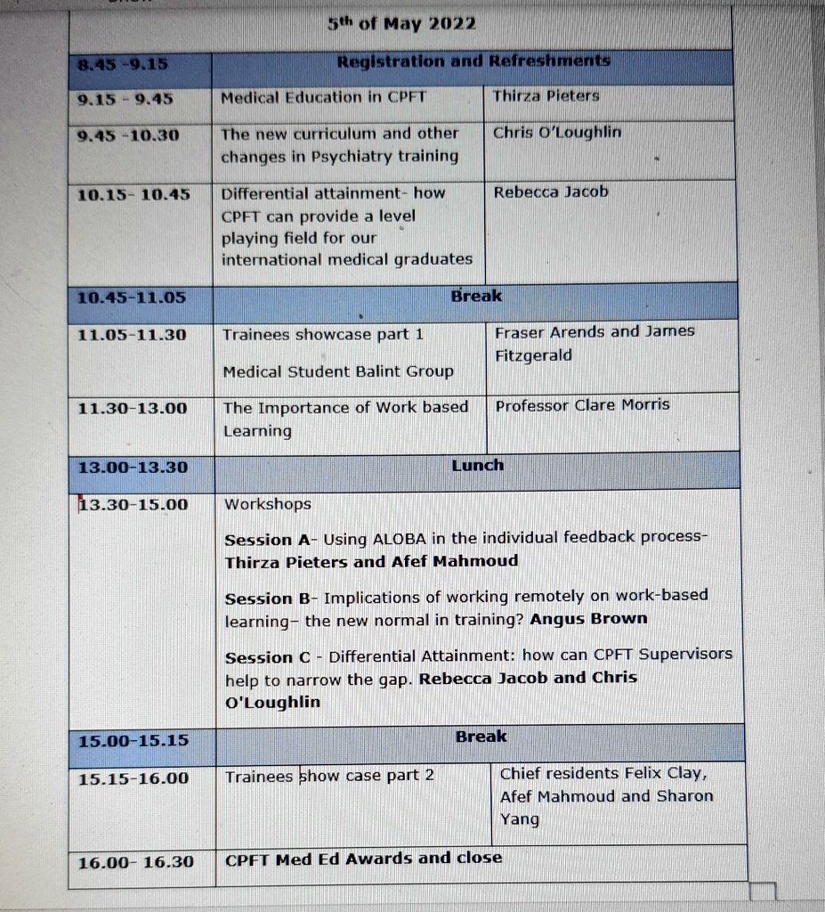 Getting ready for our first face to face Med Ed Conference in CPFT since the pandemic. It will be a delight to see everyone in person and celebrate all that is good about Medical education! <a href="/CPFT_NHS/">CPFT</a> #CPFTMedEd22