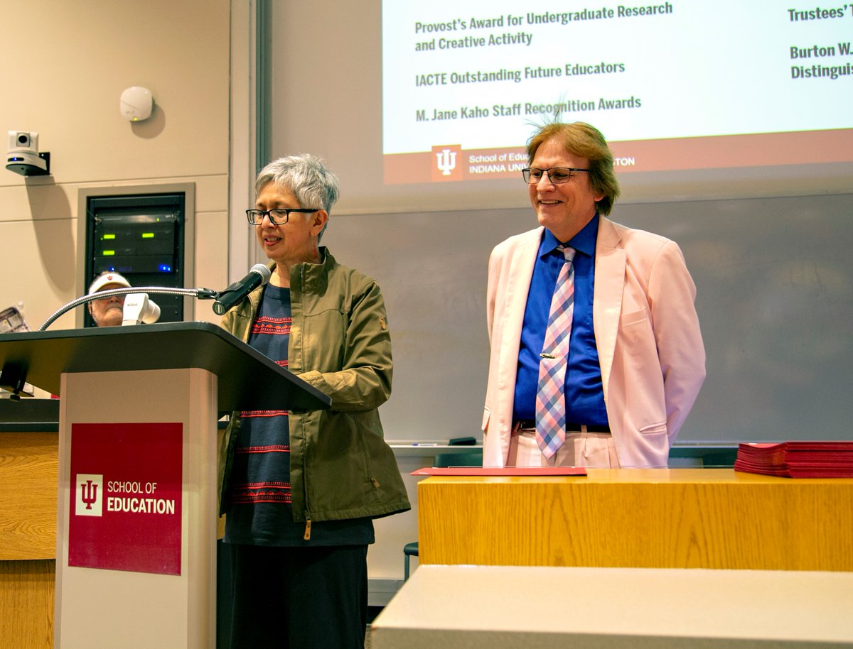 IU_IST's tweet photo. Congrats to our IST faculty Dr. Bonk on his receiving the “Award for Outstanding International Engagement 2022” in the #Annual_SOE_Celebration_of_Excellence @IUSchoolofEd last Friday! Dr. Pawan in IST was the presenter for Dr. Bonk’s award! @IU_IST Hurray!!! #ISTrocks #ISTstar https://t.co/1FOmiBE31M