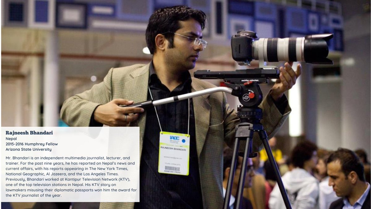 HumphreyProgram's tweet photo. On this #WorldPressFreedomDay , we recognize and celebrate all our #HumphreyFellows and #HumphreyAlumni journalists who passionately work to protect press freedom and actively risk their lives to bring accurate news to the world🌎🎙️🎥 📰#pressfreedom #journalism #humanrights https://t.co/I02UzGIrVq