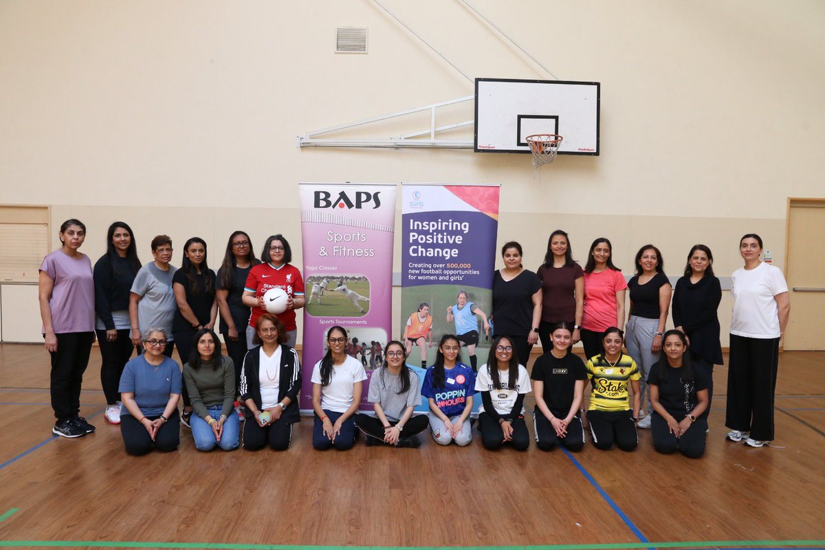 NeasdenTemple's tweet photo. We are delighted to be partnering with @middxfa in their legacy project ahead of the @UEFAWomensEURO. Thank you for putting on such a fun-filled training session at #NeasdenTemple. 

We look forward to encouraging more girls and women to take up ‘the beautiful game’ ⚽ https://t.co/3dC0eP08Bl