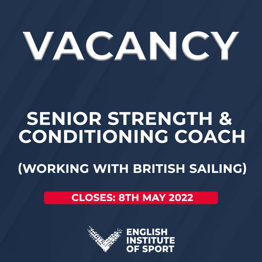 Reminder: We are recruiting a senior Strength &amp; Conditioning Coach to work with <a href="/BritishSailing/">British Sailing Team</a> in Weymouth⛵

The closing date for applications is on Sunday🚨

To find out how you can play a key role in the build-up to Paris 2024, head here to apply👉 eis.current-vacancies.com/Jobs/Advert/26…