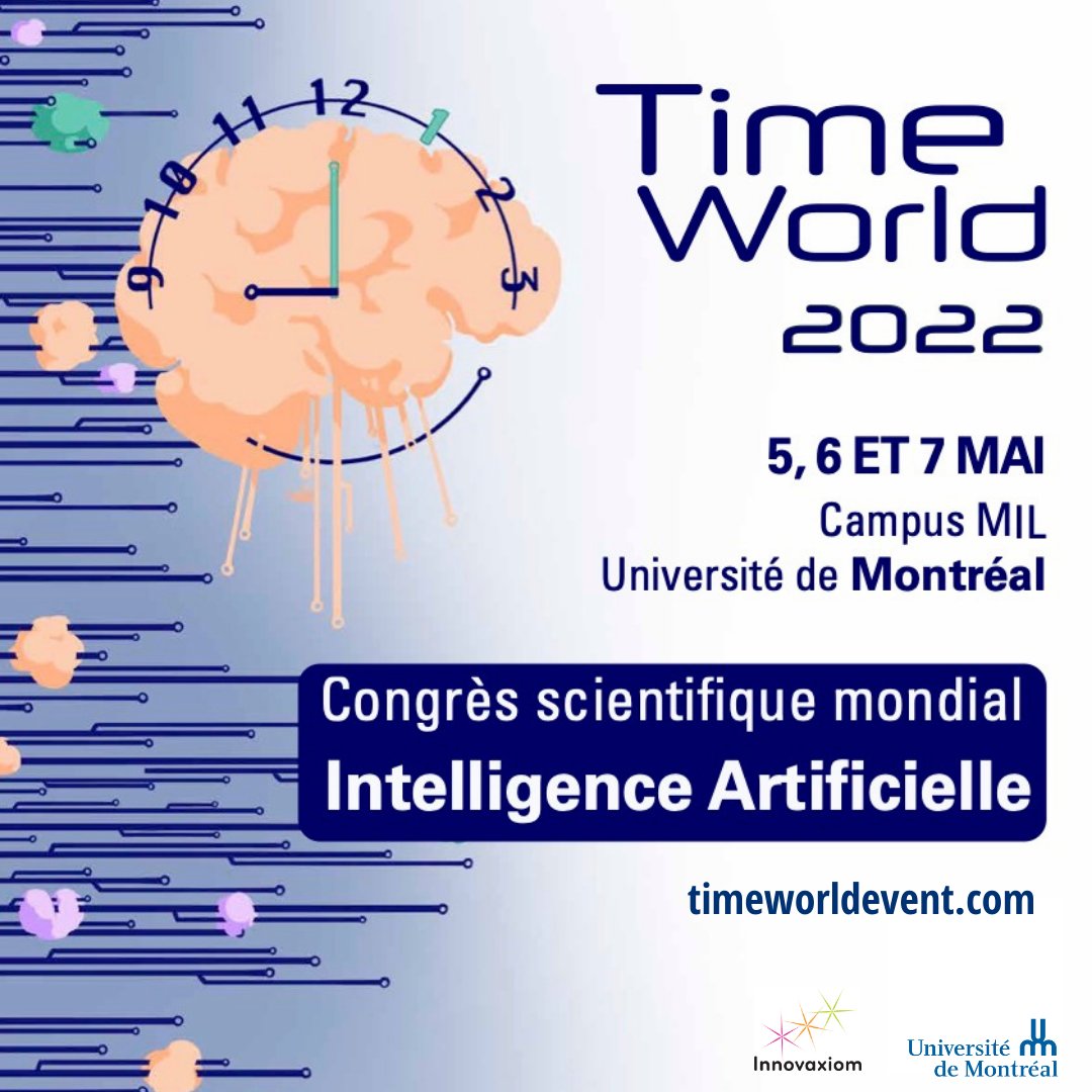 IVADO_Qc's tweet photo. 💭L'#iA peut-elle résoudre le problème du #changementclimatique ? S’adapter à la diversité culturelle ? Inventer les métiers de demain ? On en parle cette semaine au Congrès @TimeWorldEvent ! 
🎟️Nous espérons vous compter parmi nous :
https://t.co/ue0J5yBb2x https://t.co/35tSkuDldZ