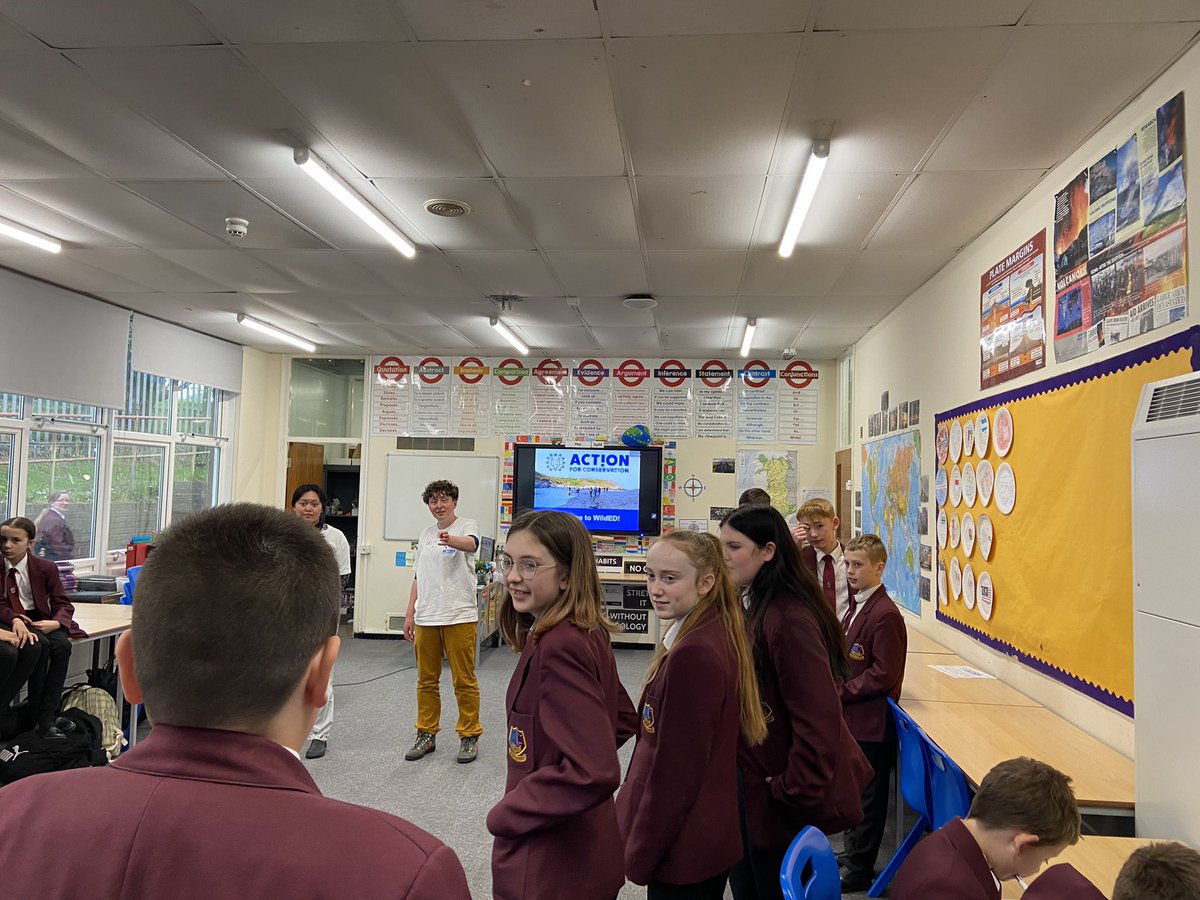 MrSilcox1's tweet photo. Great to have Action For Conservation into Humanities today to present the first of several workshop lessons for the Year 7 pupils. They loved the session and thoroughly enjoyed debating key issues.
#diolch #ActionForConservation @HeoldduCS @HCSHumanities https://t.co/hJDUj5OQoc