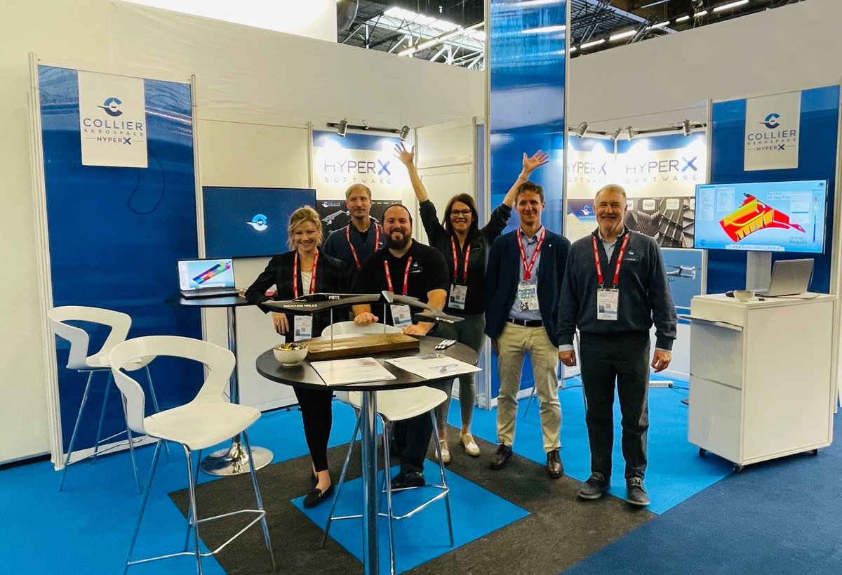 collieraero's tweet photo. Day 1 at #JECWorld was a huge success. We launched #HyperXSoftware and had a ton of activity at our booth (K44, Hall 6). Designers and engineers were intrigued by our new #structuralanalysis and #design software for #composites. On to Day 2! @JECComposites https://t.co/wi74U3dKpt