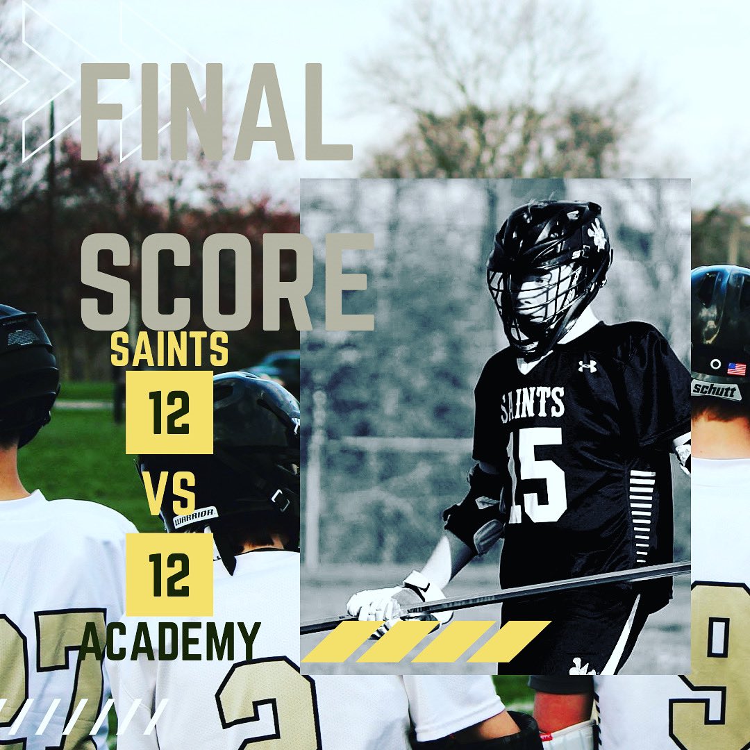 CbusSaints's tweet photo. Another crazy tough game that went down the wire with a crazy good @CAMS_BLax squad. Our 2nd tie in a row. Thanks to Academy for making the trip. Now we laser-focus on the state tournament. 
#5pmsunday 
#gosaints 
#confidence 
#crew https://t.co/VRuO9lCQlK