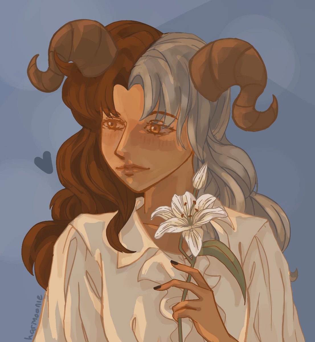harmoonie7's tweet photo. The lily's height bespoke command,
A fair imperal flower,
She seemed designed for flora's hand,
The sceptre of her power

The Lily and The Rose - William Cowper

#captainpuffyfanart #dsmpfanart https://t.co/f8sH6RXNfv