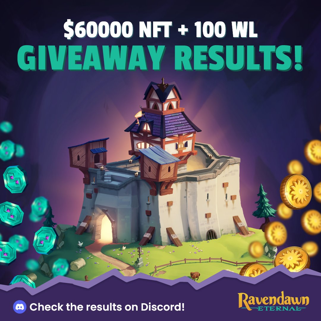 RavenQuestGame's tweet photo. Do you want to know who is the first Duke of Ravendawn Eternal and who are the new Settlers? 👑

🥳 The Giveaway results were announced on Discord!

Check it out now: https://t.co/lTrZpOT5rE ⚡️ https://t.co/m8AosoARyN