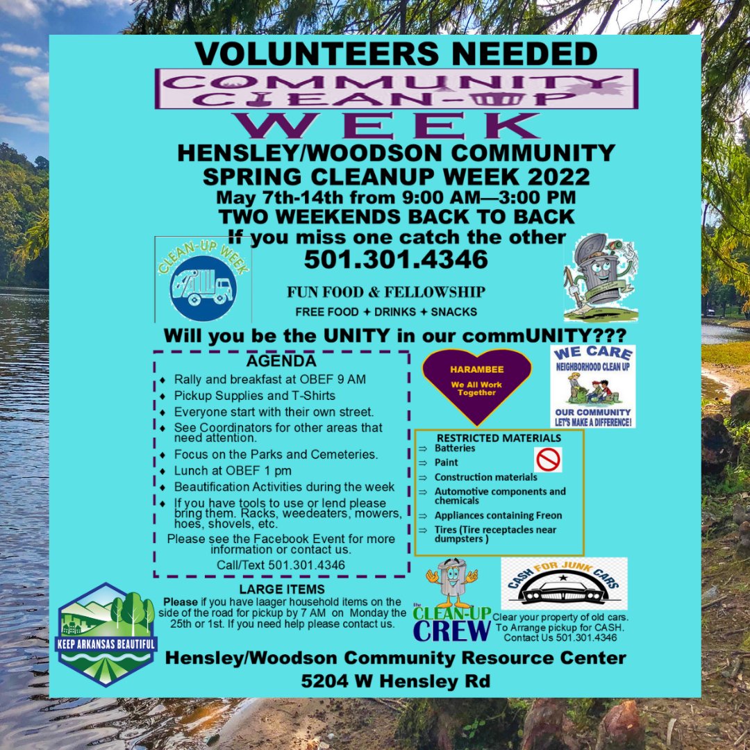 KeepARBeautiful's tweet photo. 📣 Attention Hensley/Woodson! 📣

There is a lot of good information in this flyer and #youOTTOvolunteer this weekend for the start of Spring Cleanup Week. 

#keepARbeautiful #GoCleanChallenge #youOTTOnotlitter #GreatAmericanCleanup #OttotheOtter https://t.co/Gv6EbhgbhG