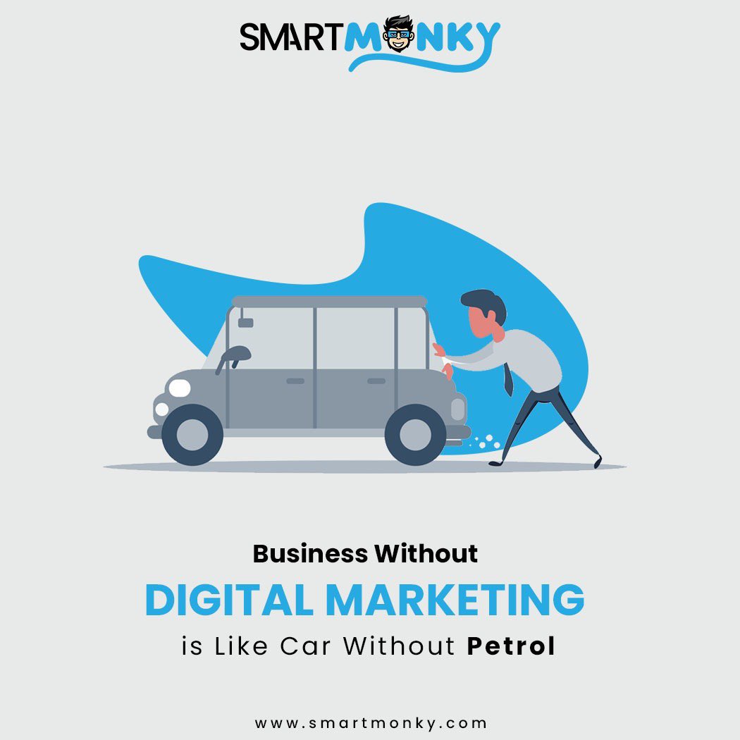Smart_Monky's tweet photo. ➡️ Business Without Digital marketing is like car 🚙 without Petrol ⛽️ 
.
👉🏻 A jump🐵 to digital Era…
.
#smartmonky 
#marketingdigital #digitalmarketingagency #salon #cycling  #carwhithoutpetrol #digitalinfluencer #digitalartist #socialmedia #socialmediamanager #socialmediatips https://t.co/PTODiTQ9YS