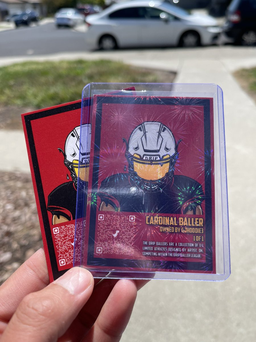 Jayhoangdesigns's tweet photo. Custom NFT Trading Card for one of my friends who is a @dripballersNFT holder. Shoutout to Arizona ! #NFTCommunity #NFT #NFTCollection https://t.co/W7AVRPTR7e