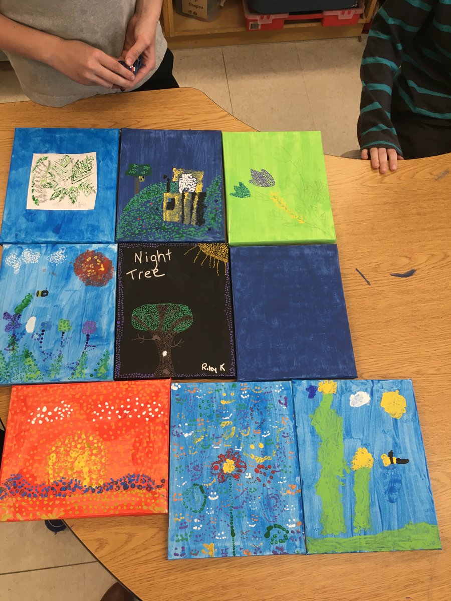 Great morning sharing Metis culture and learning how to do dot art with paint to represent beads of the Flower Beadwork People <a href="/ColdwaterPs/">ColdwaterPS</a> with Julie Oliver's class. <a href="/FNMI_SCDSB/">SCDSB_IndigenousEd</a>