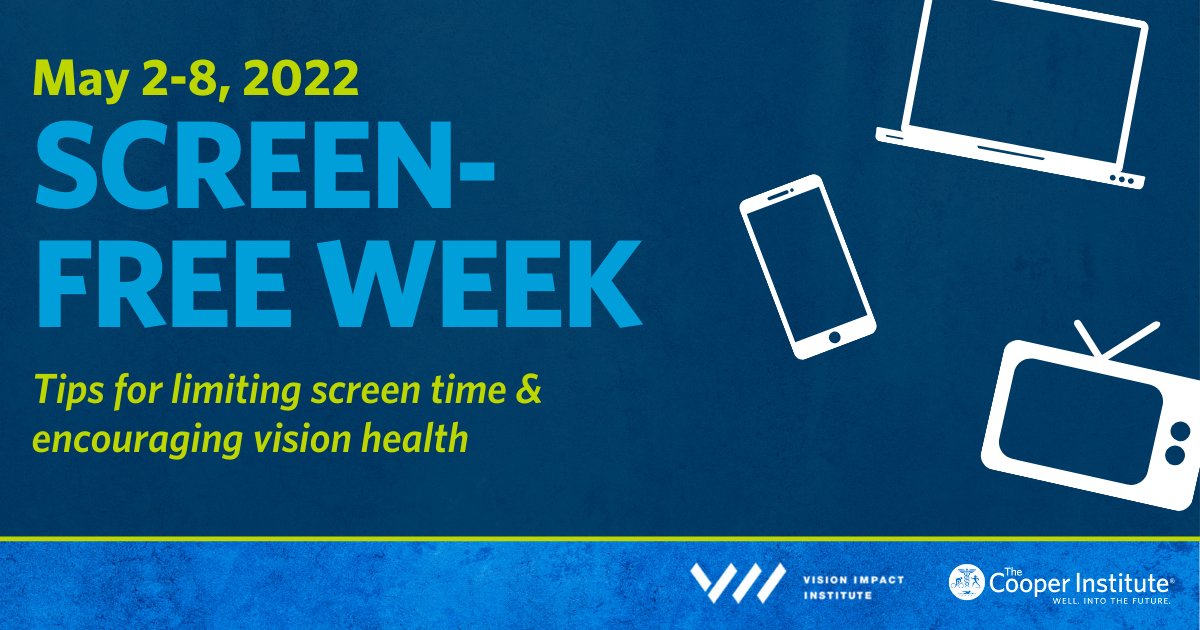 It's #ScreenFreeWeek! We are all invited to take a break from our screens and discover the joys of life beyond the screen. Need some tips to help limit screen time and encourage vision health? Check out this article from <a href="/VisionCost/">Vision Impact Institute</a>: bit.ly/3Mxe5k2

#VisionHealthMonth